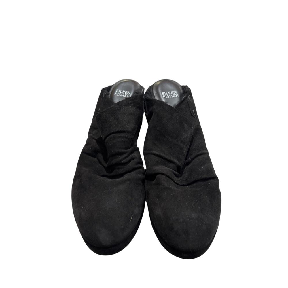 Eileen Fisher Black Suede Ankle Booties | Made in Italy | Women’s US 8.5-9